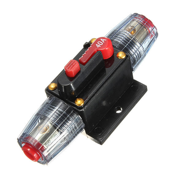 DC 12V 40A Car Stereo Audio Circuit Breaker - Inline Fuse | 40 AMP